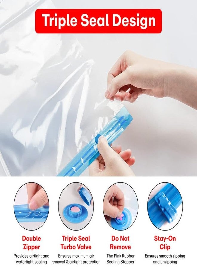 PRIME PICK أكياس تخزين مفرغة من الهواء من برايم بيك مع مضخة يدوية - عبوة من 9 أكياس (3 متوسطة، 3 كبيرة، 3 جامبو) - أكياس ضغط بلاستيكية متينة موفرة للمساحة للملابس والفراش والسفر، تحمي من الغبار والرطوبة والروائح - Image 4